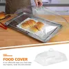 食器セット透明な蓋ケーキカバーダストプルーフプラッタープラスチックカバーパン保護耐久性スナックトレイ実用ドーム
