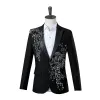 Elegant Appliced ​​Two-Piece Men's Suit for Wedding Banket Host Dance Prom Christmas Costume Men Blazer Chinese Style Q3nl#