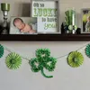 Decorative Flowers St. Patrick's Day Green Garland Irish Door And Home Wall Decorations Party Fun Trifolium Clover Lucky Grass Wreath