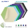 Stickers 6Pcs Hexagon Polyester Wall Panels Soundproofing Sound Proof Selfadhesive Acoustic Panel Office Esports Room Nursery Wall Decor