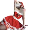 red cape Christmas theme dr New Year's dr suit skirt Cosplay bunny maid dr Costume for role playing n9fF#