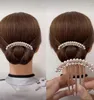 Haarspeldjes Haarspeldjes Elegante Parel Kammen Haarspeld Vrouwen Luxe Kristallen Broodje Decor Bruids Klauw Sieraden Accessoires Drop Delivery Hairjewe Ot725