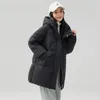 solid Loose Puffer Jacket Women Jaqueta Femina Hooded Stand Collar Down Coat 2023 Winter Thick Warm Overcoat Female Mujer B55 Z2PZ#