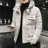 2022 Nouveau hiver hommes veste coréenne Fi épaissir chaud outillage style à capuche lâche manteau décontracté multi-poches hommes court extérieur m5q2 #