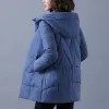 TPJB新しい冬の女性ジャケットウォームパーカス女性肥厚コートコットパッド付きLGフード付きアウトウェアルーズスノージャケット4XL D0ZC＃