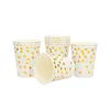 Cups jetables Paies 25pcs Party Outdoor Supplies Fashion Golden Point Modèle Papier de consommation pour les pique-niques pour manger des mariages