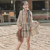 Casual Jurken Boheemse Stijl Retro Bedrukte Bloemenpop Jurk Lantaarn Mouw Kwastje Eendelig Korte Mini Vakantie Voor Vrouwen Vestido Mujer