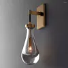 Настенные светильники в стиле ретро, роскошная лампа с каплями воды, внутреннее освещение, светодиодная современная черная веревка, украшение для дома, гостиная, спальня
