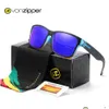 Lunettes de plein air Lunettes de soleil tactiques Marque VZ Vonzipper Polarized Hommes Cadre carré Elmore Style UV400 Sports Sun Lunettes Pêche Randonnée Dhxka