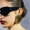 Stud Earrings Metal Plated Shell Charms Big For Women Fashion Jewelry Brand Show Ears' Accessories
