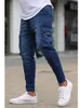 Jeans New Men calça W Solid Color Multi Pockets jeans de jeans de cintura MID de cintura Plus Size Fahsi Casual Casual Male diariamente desgaste 48L3#