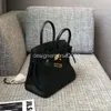 Lychee Schnalle Schicht Leder Schulter Berkins Taschen Cowide Designer Muster Togo 2024 Mode eine Tasche tragbare Frauen Frauen Silber Klassiker Gold Hardware QX9J Y7L1