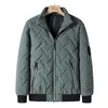 Herrens höst- och vinterstockad kappa Young Men's Down-jacka Stående krage fi Brand Men's Light and Warm outwear z4sc#