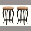 2pcs Chairs, Retro Gingham Barstools with Metal Frame, Casual Bar Stool, 17.0*25.5inch, for Kitchen, Living Room Leisure Area, Organizers and Storage, Home