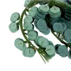 Fiori decorativi 12 pezzi foglie di eucalipto artificiale ghirlanda di viti appese finto verde per la decorazione dello sfondo della parete del partito dell'arco di nozze