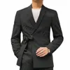 black Men Suits Slim Fit Groom Formal Busin Male Blazer Pants Shawl Lapel Casual Party Wedding Tuxedos Trajes De Hombre F0pb#