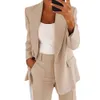 stylish Suit Jacket Lady Solid Color Lg Sleeve Blazer Solid Color Women Coat for Meeting K2Y8#