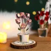 Miniatures Art Now Creative New Seven Rose Crystal Decorative Ornaments Table Crystal Handicraft Ornaments Counter Decoration Gifts Good