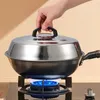 Mugs 32cm Stainless Steel Deepening Tripod Lid Thickening And Heightening Pot Wok Barbecue