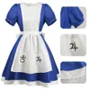 Gra Alice Madn zwraca kostium cosplay halen pokojówka Dres APR DR DR i SOCKS Women Anime Girl Party Dr Up B5ic#