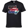 2023 Лето Новая мужская футболка Grand Theft Auto Gta Game Футболка с принтом 100% Cott Crew Neck Top Street с короткими рукавами F118 T3wJ#