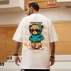 summer Men's Cott T-shirt Japan Men's Cool BearTee High Quality White T Shirt O-neck Short Sleeve Tops Shirt Men Clothing f49r#