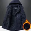 Plus Size Heren Winter Warme Jas Fleece Effen Parka Jas 2023 Nieuwe Capuchon Windjack Uitloper Fleece Jas Lg parka F14 t0tm #