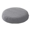 Housses de chaise élastiques pour tabouret de bar rond : protection de coussin circulaire imperméable pour café, couverture haute, gris 30 x 30 x 5 cm