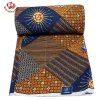 Fabric BintarealWax 6 yards/Lot African Fabric Crown Patroon Polyester Materiaal voor handwikkelende naaien Women Dress Cloth FP6494