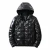 puffer Jackets Men Winter Duck Down Jackets for Men Fi Hooded Shining Warm Down Coats Male Outerwear Clothing JK-871 Z8Mk#