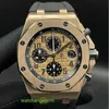 AP Wrist Watch Collection Epic Royal Oak Offshore Series 26470or Rose Gold Dial With Crocodile Belt Mens TimeKeeping Fashion Leisure Business Sports Watch