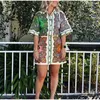 Australian designer clothing Couturier Vintage Print Style Loose style Linen shirt dress single-breasted mid-long-sleeved casual dress