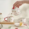 Tazze Nordic Lovely Girl Heart Cups Households Ceramic Water High Aspetto Girls Ins Ins