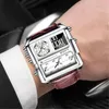 Wristwatches Multifunctional Business Watch For Men High Quality Waterproof Electronic Wristwatch Leather Band Minute Dial Display