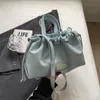 DrawString Soft Pu Bag for Women Fashionable veck Nisch Designer Womens Bag New Trend Light Luxury High-End Leisure Bag