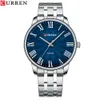 Curren/Carren 8422 Casual Men's Quartz Watch Large Dial Roman Digital Steel Band Minimalist Watch