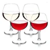 Copos de vinho 4 Pcs Tritan Material Transparente Plástico Cálice Suco Copo Inquebrável 220ml Festa Champagne Cocktail