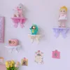 ラックかわいい弓壁棚貯蔵ラック北欧の木製のおもちゃディスプレイ装飾的な棚誕生日パーティー女の子ピンクの部屋の装飾フレーム