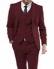 Abiti da uomo 3 pezzi Lana nera Herringb Slim Fit Casual Formale Busin Groomsmen Smoking in tweed per giacca da sposa + pantaloni + gilet J99Q #