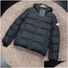 Mens Down Parkas Designer Jacket Embroidered Badge Womens Winter Warm Jacks Size 1/2/3/4/5/6 Drop Delivery Apparel Clothing Outerwear Ot2Ai