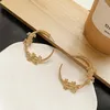 Brincos de argola 2024 crocodilo para mulheres moda vintage dourado eardrop animal dangler
