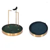 Jewelry Pouches Display Props Metal Round Watch Pallet Live Room Tray Ring Earring Stand Box