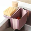 Kitchen Storage Dry Wet Separation Trash Can Draining Basket Soap Sponge Holder Hanging Foldable Drainer For Sink