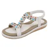 Schicke neue Diamant-Sandalen im römischen Stil, Absatzschuhe, Flip-Flops für Frauen, bequeme, vielseitige Sandalen mit Absätzen 240228