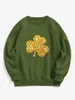 Women's Hoodies St. Patrick's Day Shamrock Fleecing Sweatshirt Polyester Winter Gothic Fashion Casual Fun Sweatshirts