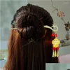 Fermagli per capelli Barrettes Lanterna leggera a led Bastoncini per capelli per le donne Copricapo Nappa Forcina Hanfu Stile cinese Bastone per uccelli Ragazza Pin Clip Gioiello Otcoi