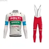 Fahrradjacken 2024 Frühling/Sommer POLTI KOMETA Team Fahrradtrikot Langarm Fahrradbekleidung Trägerhose Ropa Ciclismo24328