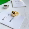 Glossy Square Ring Fashion Gold-Plated Personality Light Luxury Temperament Metal Style Simple Men And Women Jewelry