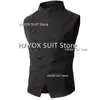 2022 Costume pour hommes Gilet col montant simple boutonnage hommes Chalecos Slim Fit pour les vestes à manches de mariage z2VJ #