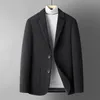 2024-Nya mäns FI Casual Slim-Fit Gentleman Korean Versi of Busin Wool Woman Evening Dr Officiating Wedding Blazer L7LF#